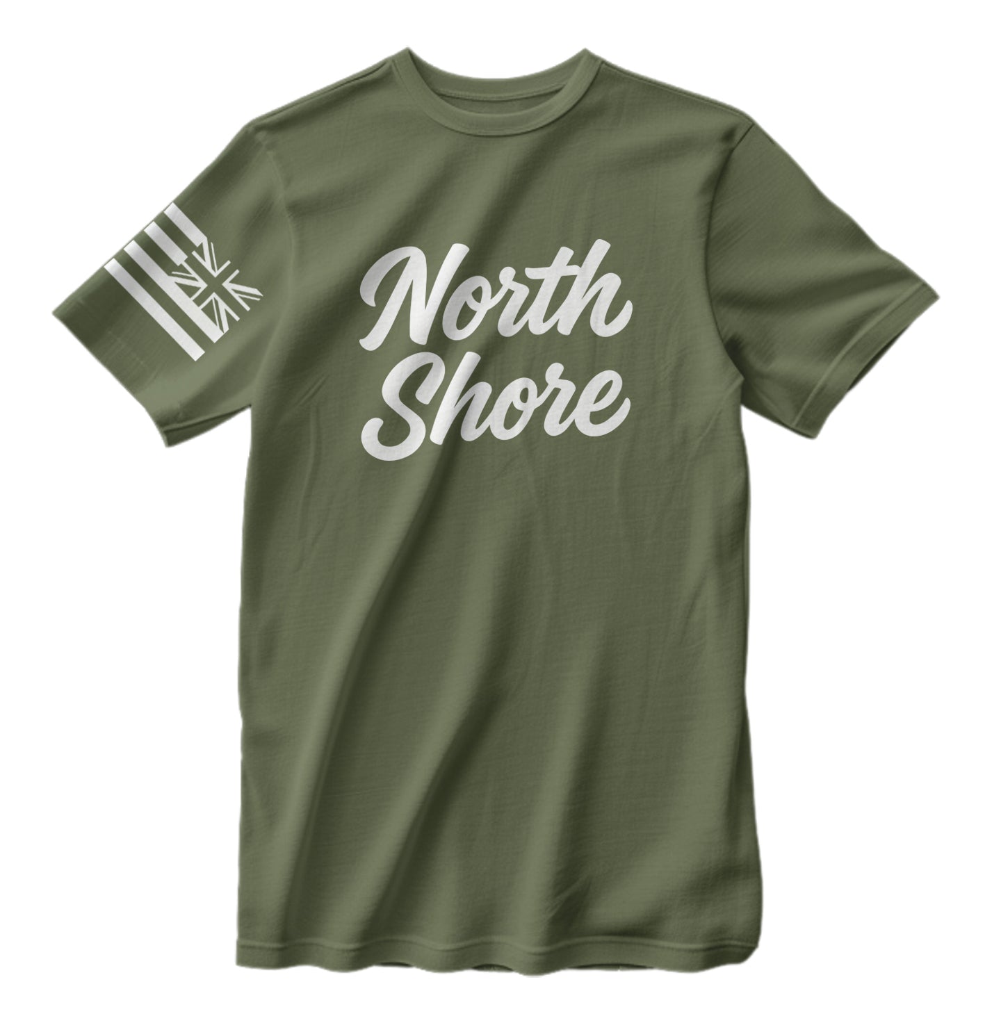 North Shore Hawaii Script T-Shirt HI Flag