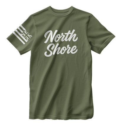 North Shore Hawaii Script T-Shirt HI Flag