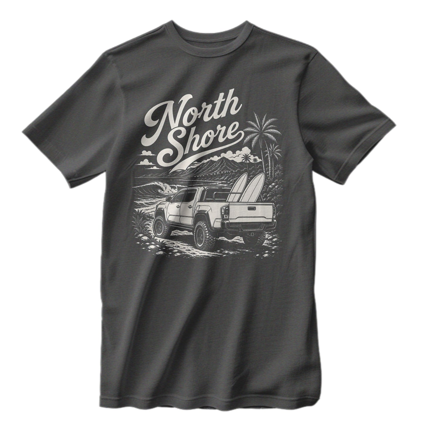 North Shore Hawaii Vintage Surfing T-shirt Off Road Truck