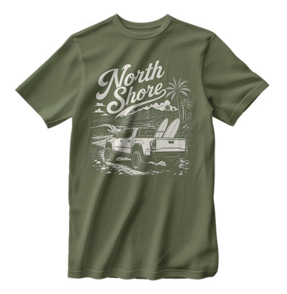 North Shore Hawaii Vintage Surfing T-shirt Off Road Truck
