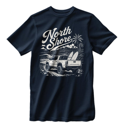 North Shore Hawaii Vintage Surfing T-shirt Off Road Truck