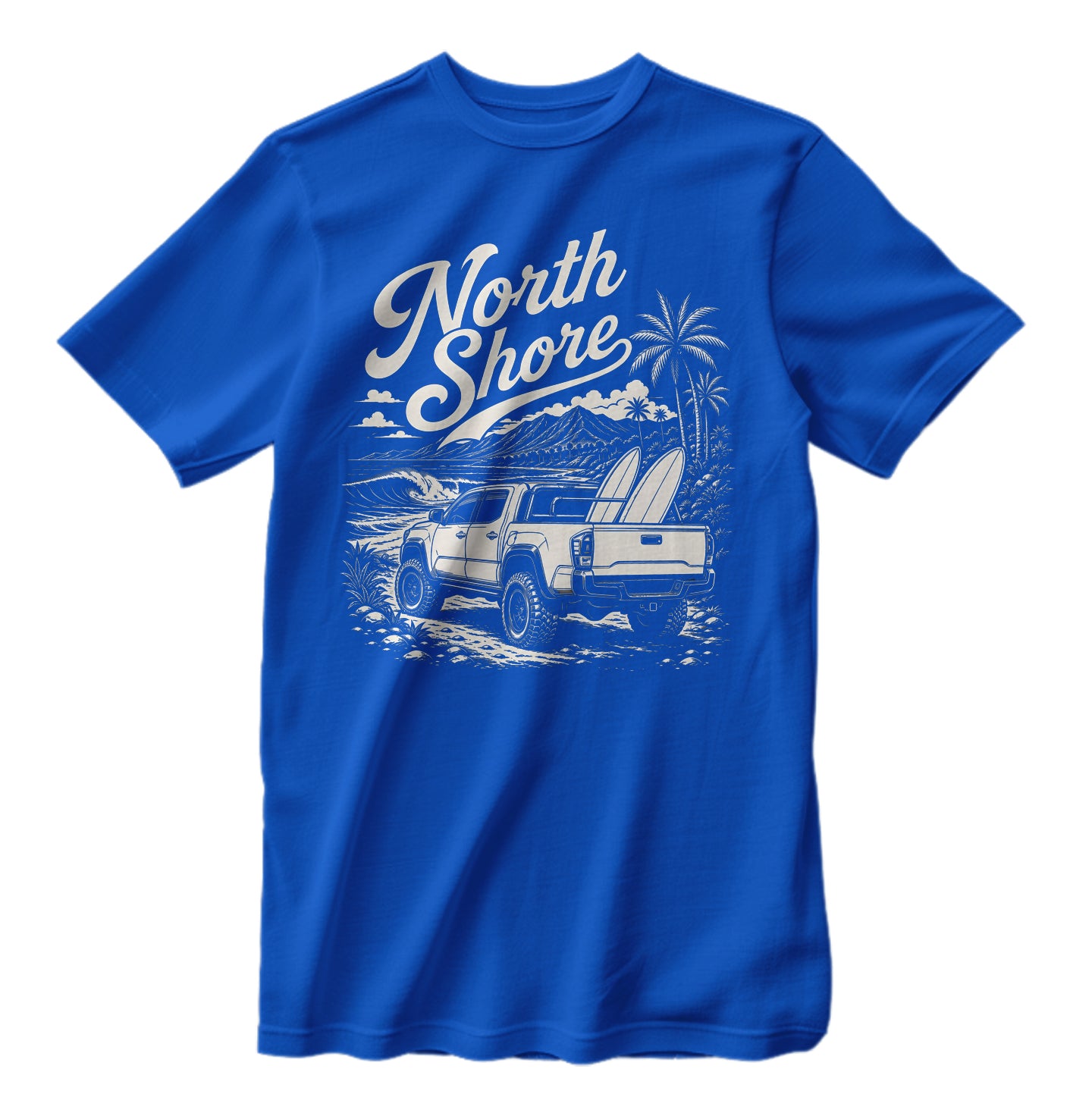 North Shore Hawaii Vintage Surfing T-shirt Off Road Truck