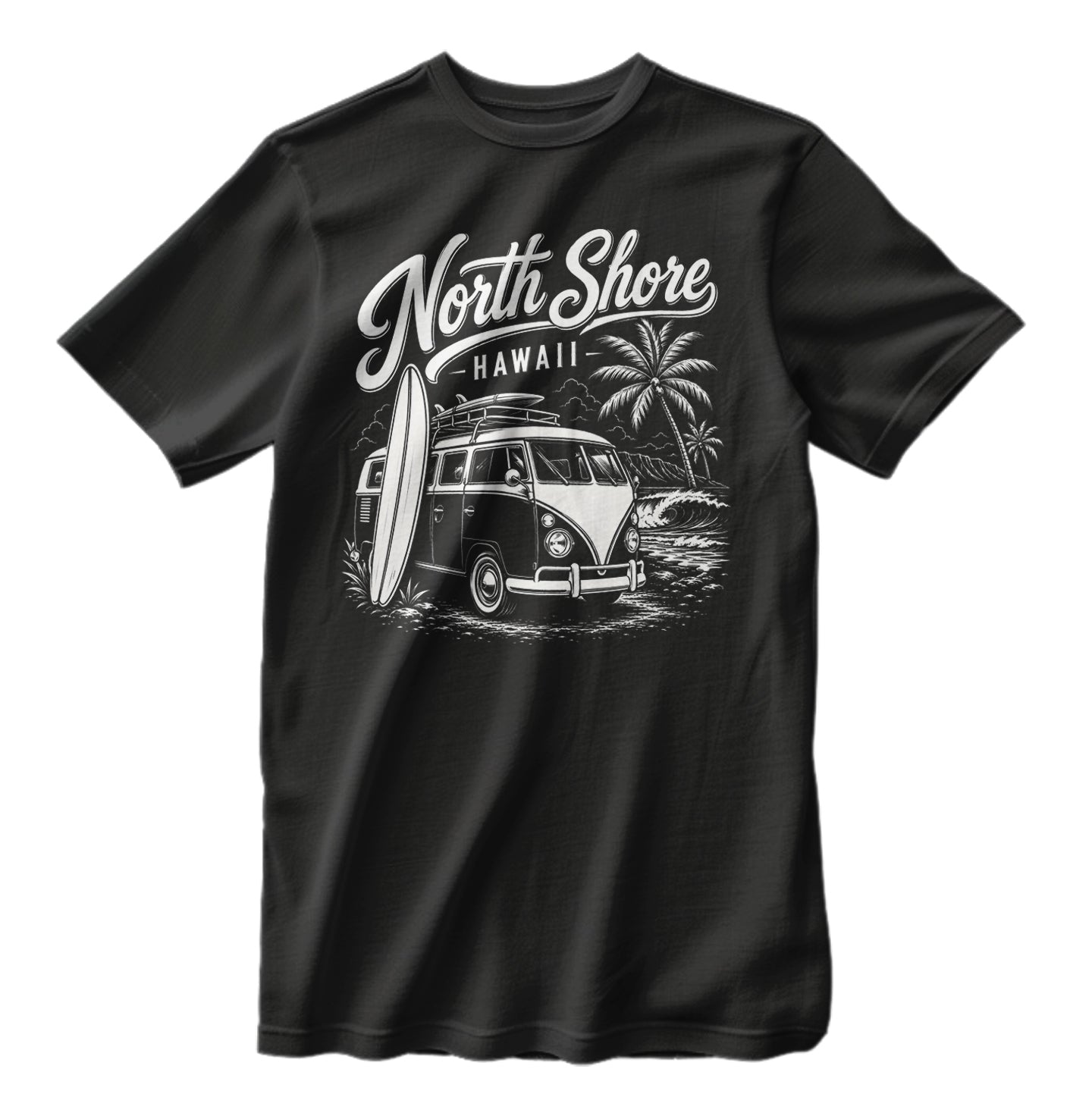 Vintage North Shore Hawaii Surfing Bus T-shirt