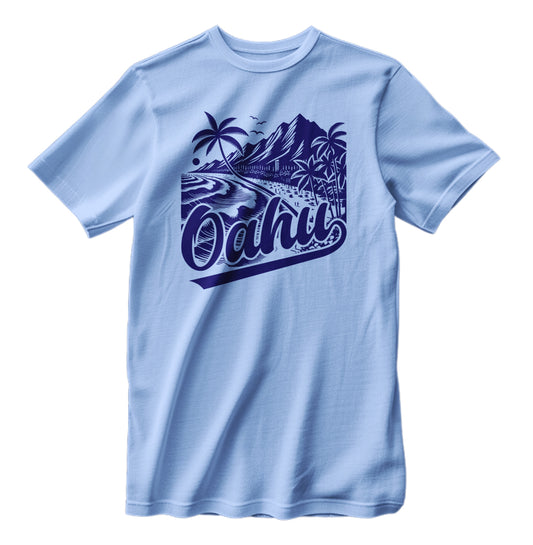Vintage Oahu Hawaii Island Retro Style T-Shirt