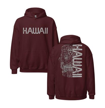 Vintage Hawaii Tiki Unisex Hoodie Front/Back Graphic Design