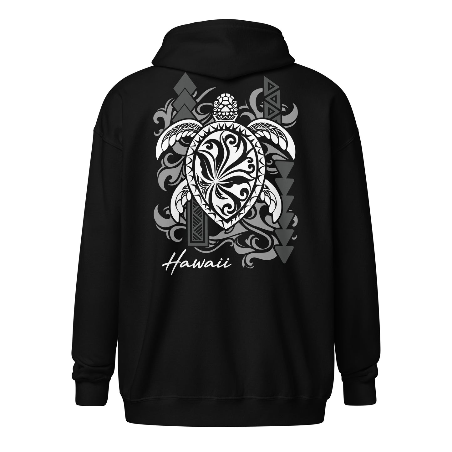 Tribal Honu Turtle Hawaii Unisex Heavy Blend Zip Hoodie
