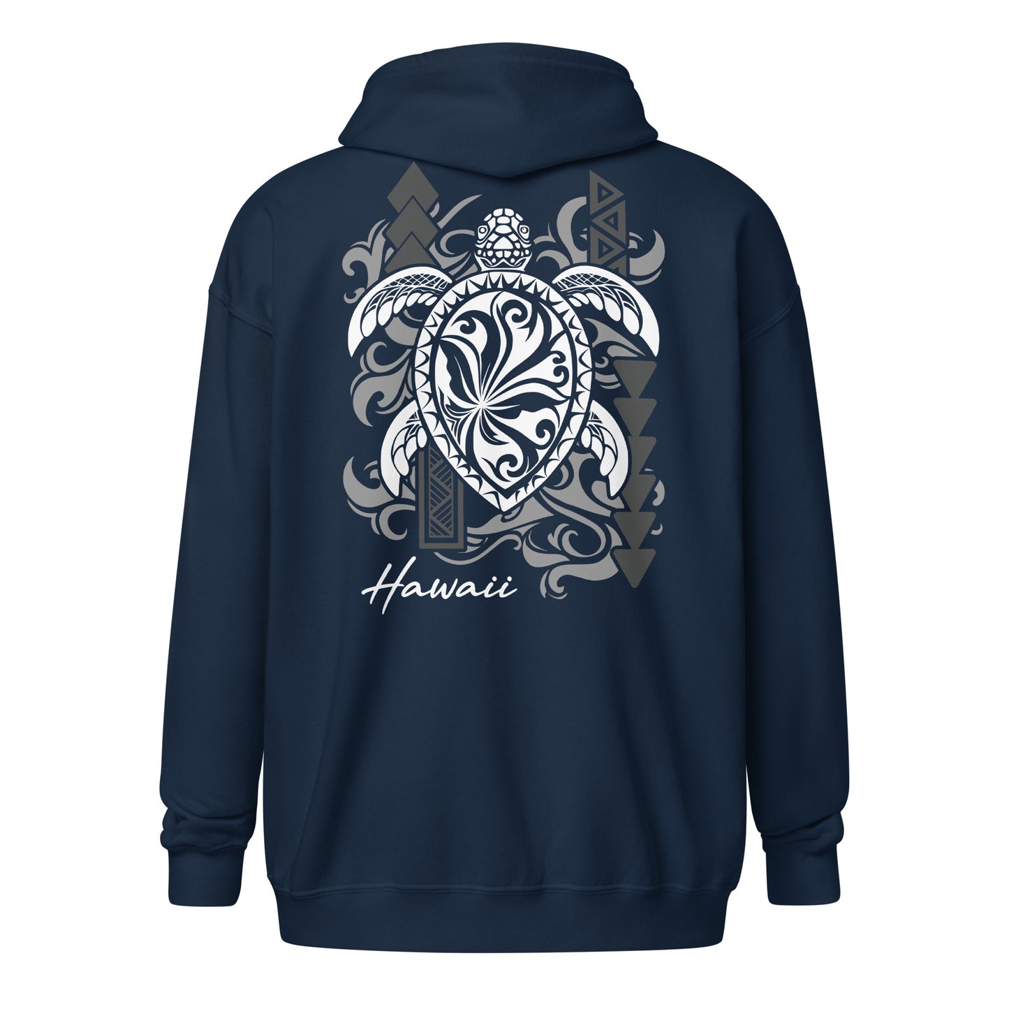 Tribal Honu Turtle Hawaii Unisex Heavy Blend Zip Hoodie