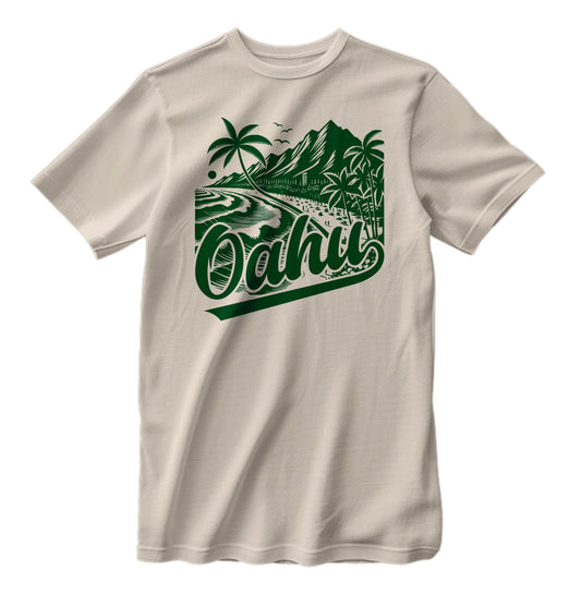 Oahu Hawaii Island Retro Style T-shirt Original