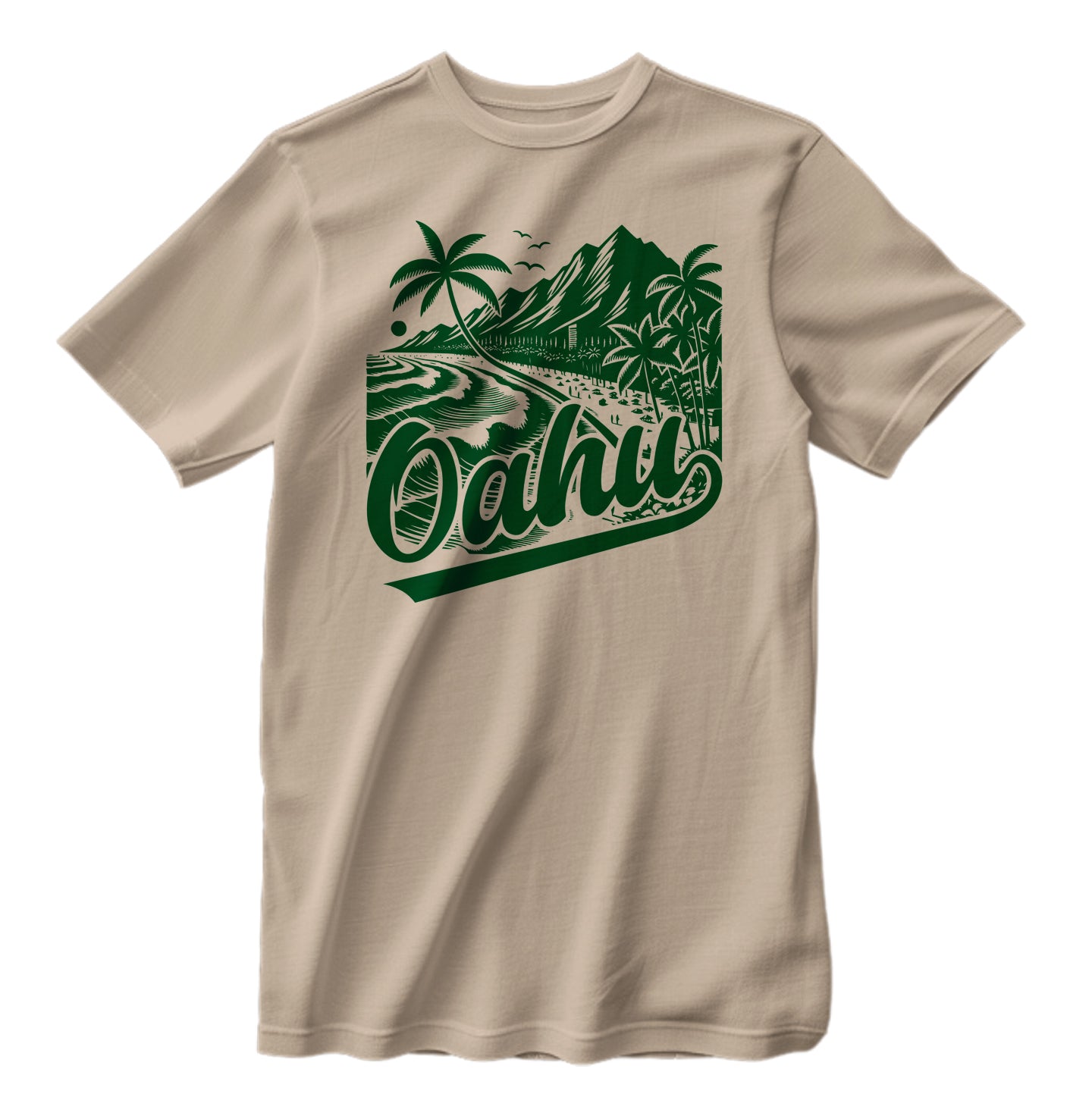 Oahu Hawaii Island Retro Style T-shirt Original