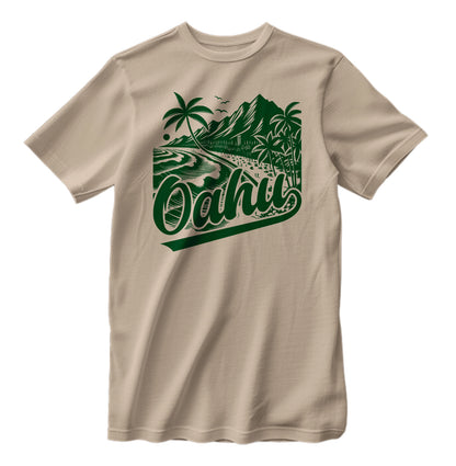 Oahu Hawaii Island Retro Style T-shirt Original
