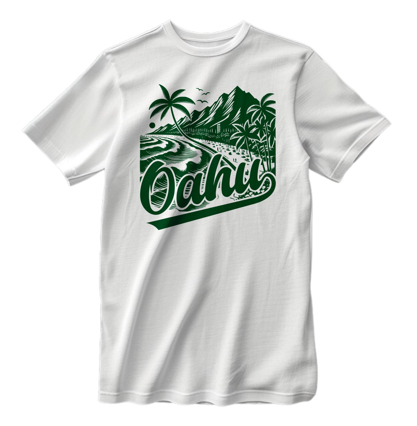 Oahu Hawaii Island Retro Style T-shirt Original