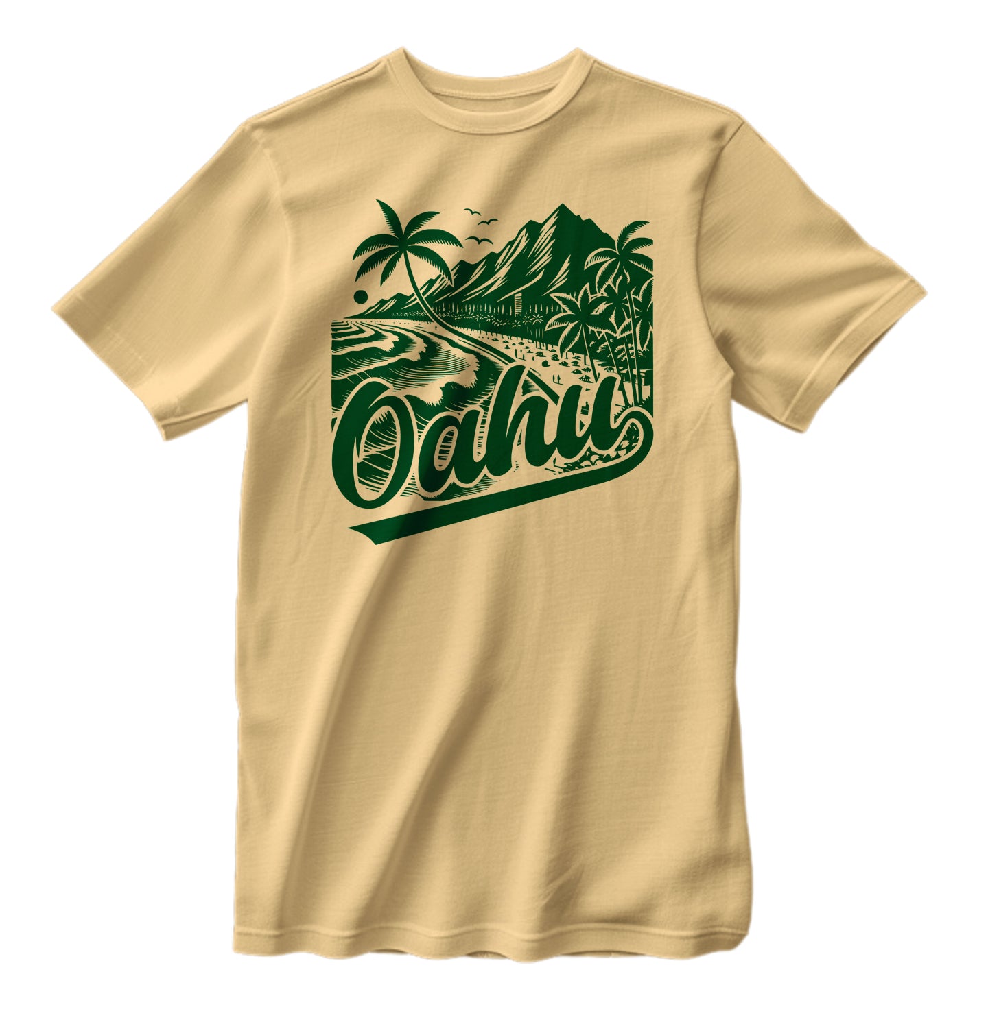 Oahu Hawaii Island Retro Style T-shirt Original